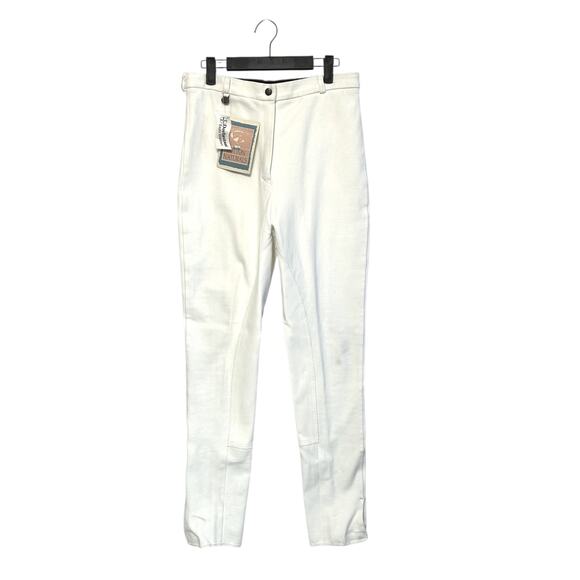 On Course Cotton Naturals Breeches NWT Women's Sz 32L Off White Equestrian - Picture 1 of 9